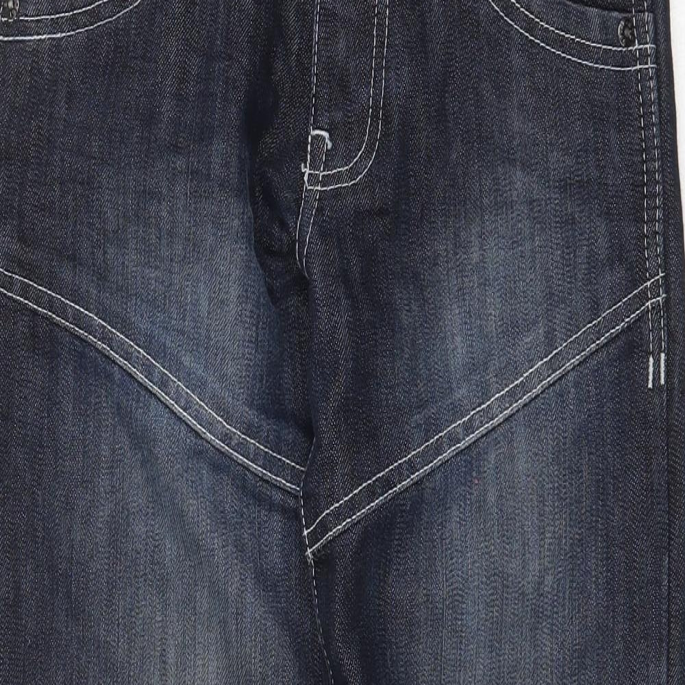 GTO Mens Blue Cotton Straight Jeans Size 26 in Regular Zip