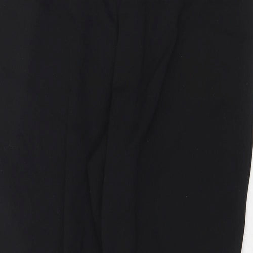 Marks and Spencer Womens Black Polyester Trousers Size 10 Regular Zip