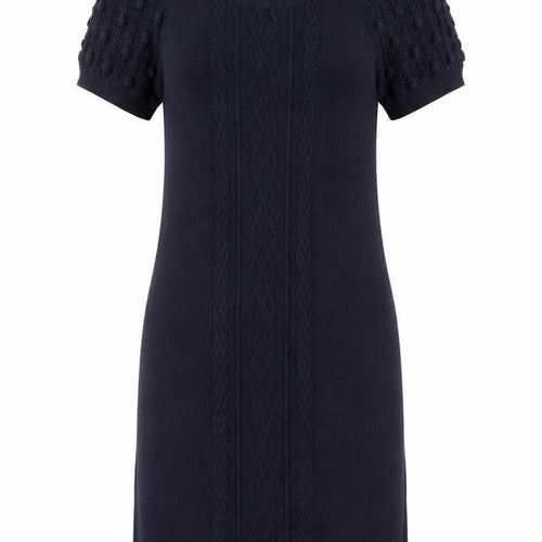 Monsoon Womens Blue Acrylic Jumper Dress Size 10 Round Neck Pullover