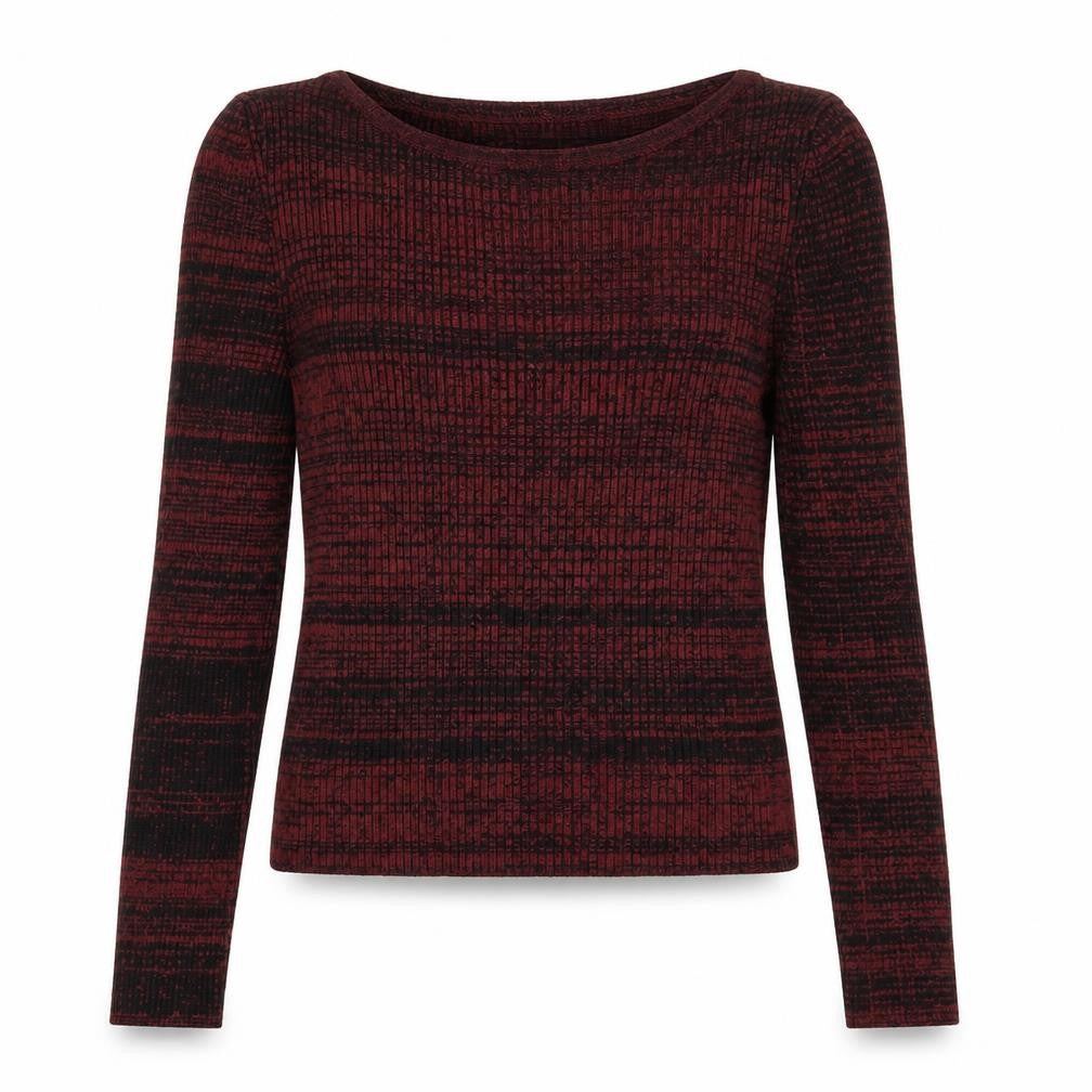 New Look Womens Red Boat Neck Striped Acrylic Pullover Jumper Size 10