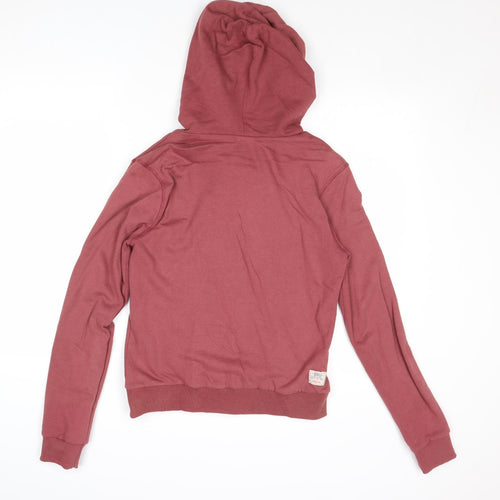 SoulCal&Co Womens Brown Cotton Pullover Hoodie Size 10 Button - Button Up
