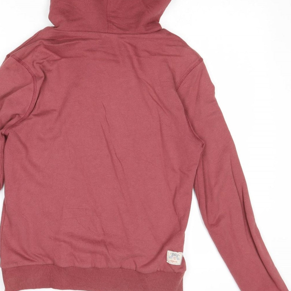 SoulCal&Co Womens Brown Cotton Pullover Hoodie Size 10 Button - Button Up