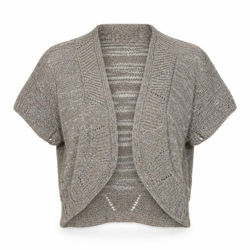 Per Una Womens Brown V-Neck Acrylic Shrug Jumper Size 14