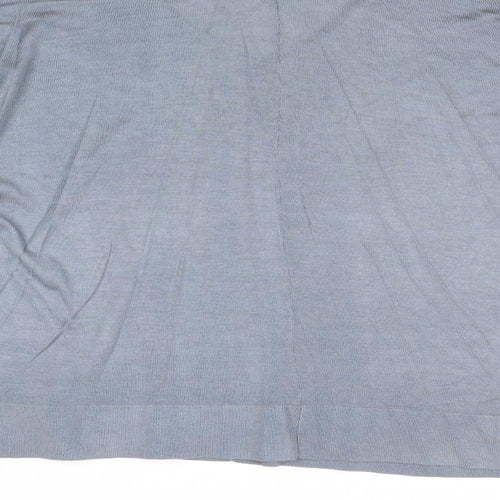 H&M Womens Grey V-Neck Acrylic Pullover Jumper Size M