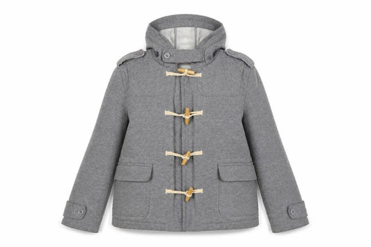 Front view of ASOS women’s grey jacket coat, size M, button
