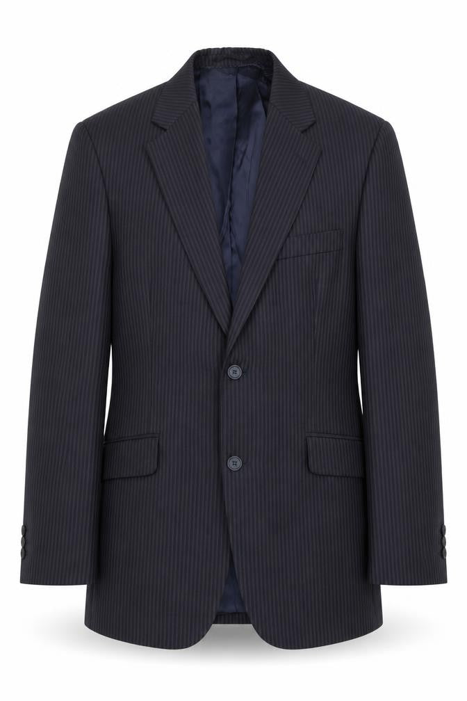 James Barry Mens Blue Striped Wool Jacket Suit Jacket Size 38 Regular