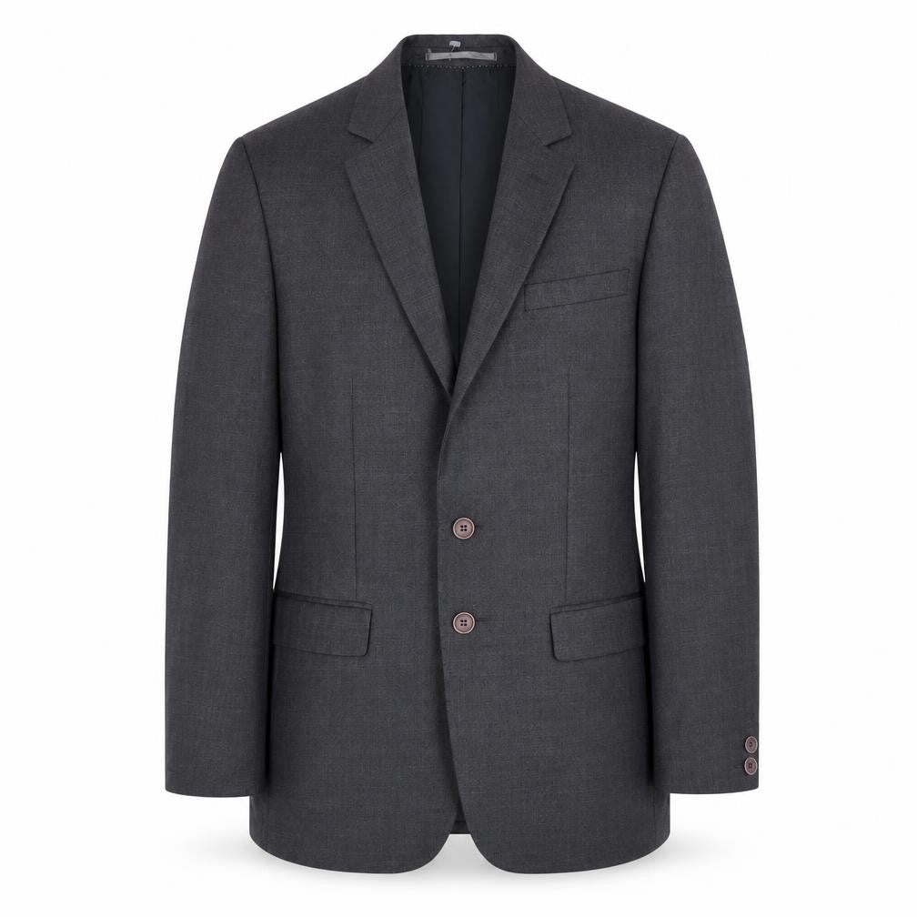 Front view of French Connection men’s grey wool jacket suit jacket, size 38, regular