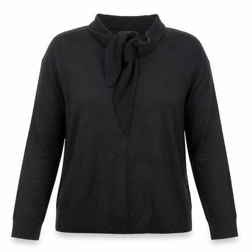 Eternal Womens Black Round Neck Acrylic Pullover Jumper Size 14 - Size 14-16