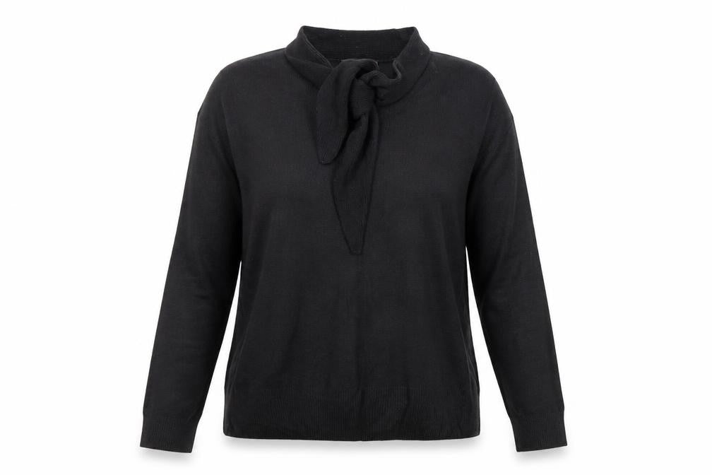 Eternal Womens Black Round Neck Acrylic Pullover Jumper Size 14 - Size 14-16