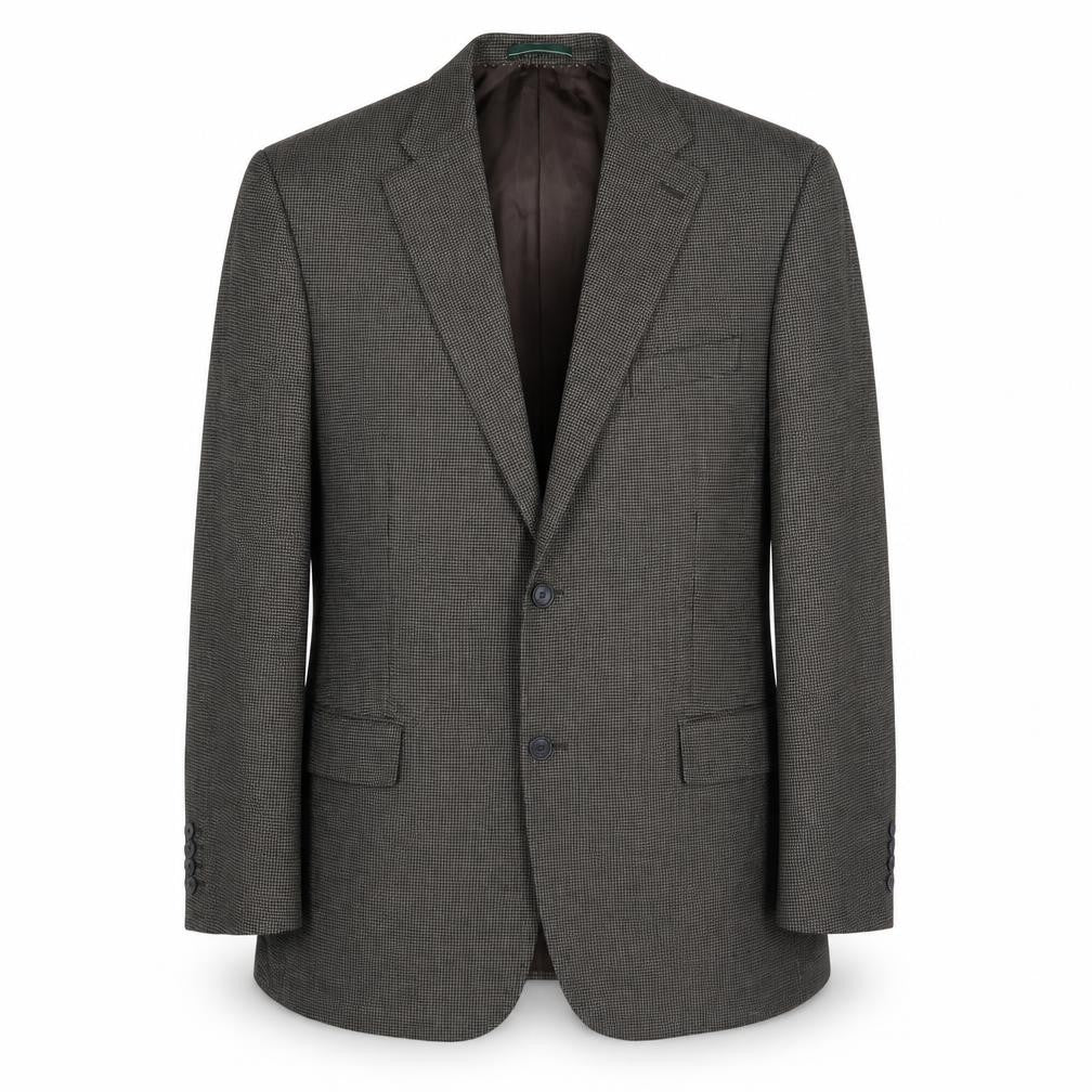 Greenwoods Mens Grey Geometric Polyester Jacket Suit Jacket Size 44 Regular