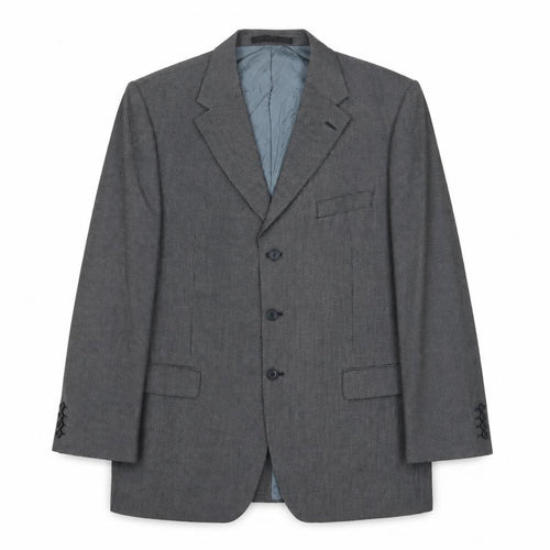 Marks and Spencer Mens Grey Geometric Wool Jacket Suit Jacket Size 44 Regular