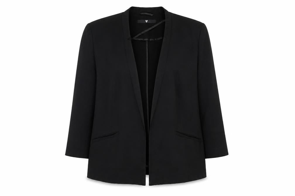 Front view of Very women’s black jacket blazer, size UK 14