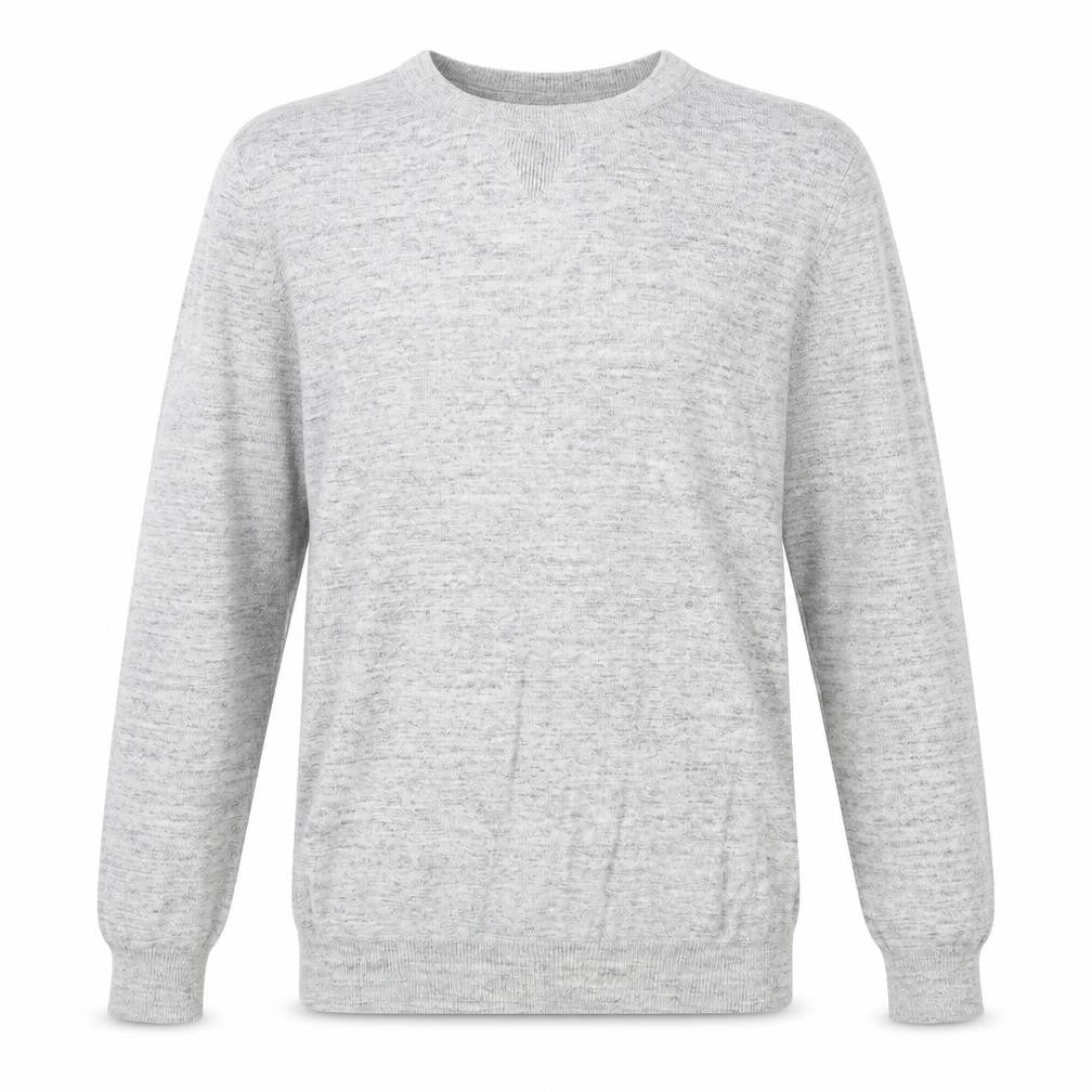Divided by H&M Mens Grey Round Neck Cotton Pullover Jumper Size S Long Sleeve