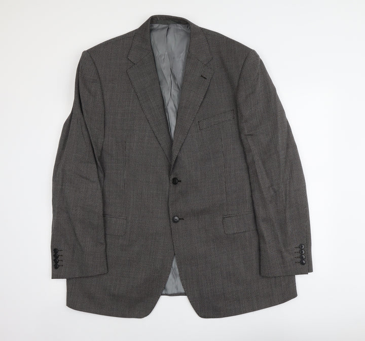 Marks and Spencer Mens Grey Wool Jacket Suit Jacket Size L Regular
