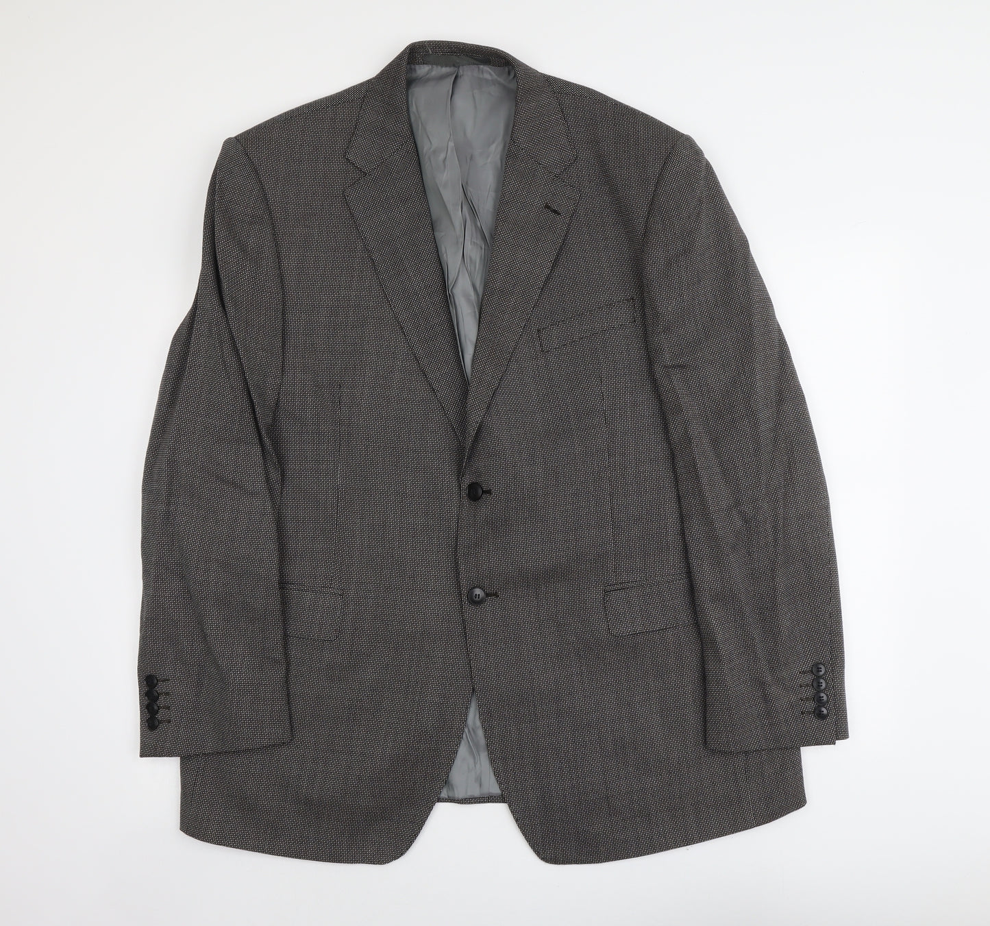 Marks and Spencer Mens Grey Wool Jacket Suit Jacket Size L Regular