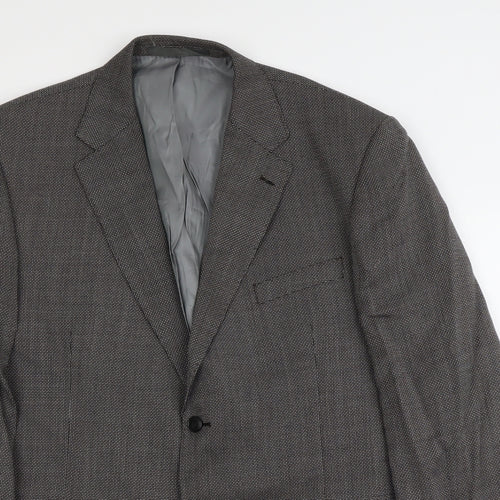 Marks and Spencer Mens Grey Wool Jacket Suit Jacket Size L Regular