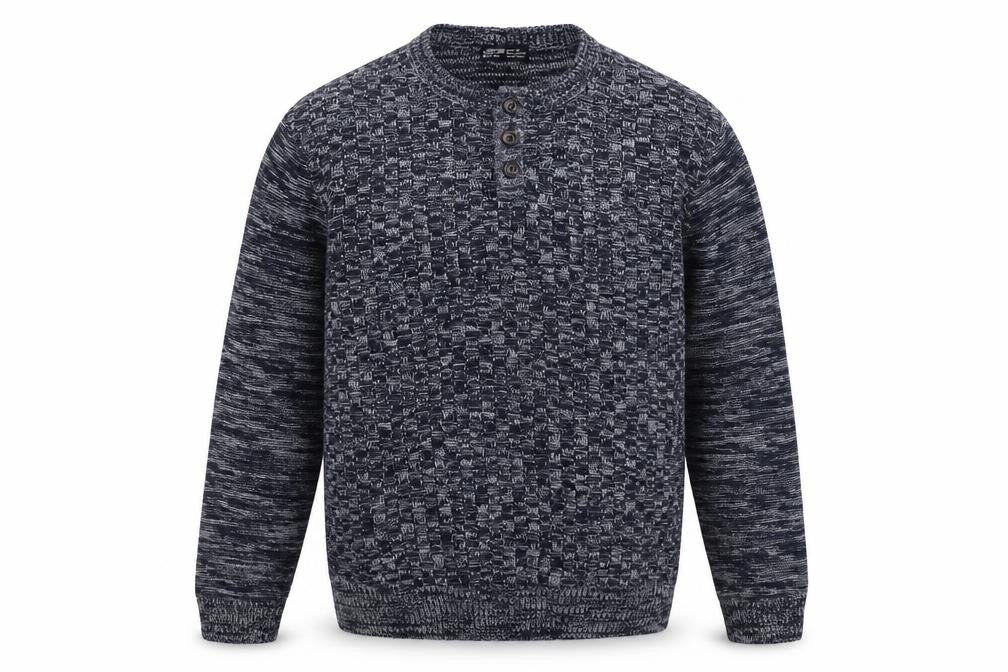 Sanstone&Co Mens Blue Round Neck Acrylic Pullover Jumper Size M Long Sleeve