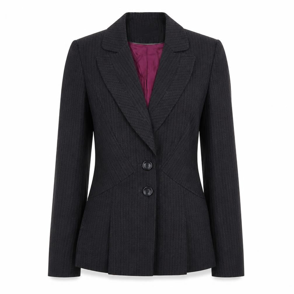 Front view of Next women’s grey polyester jacket blazer, size UK 8