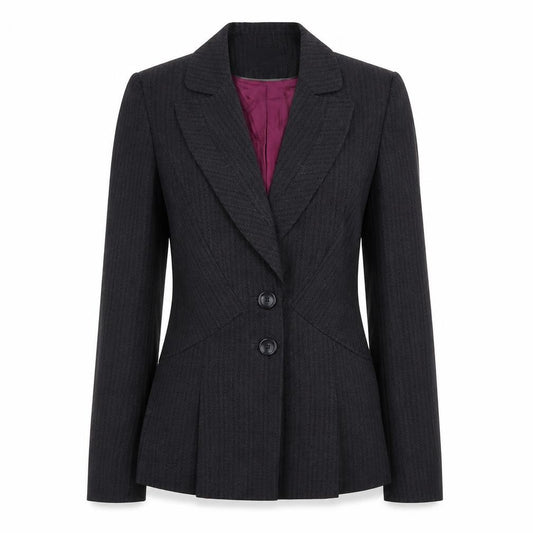 Front view of Next women’s grey polyester jacket blazer, size UK 8