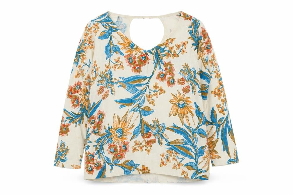 Marks and Spencer Womens Multicoloured V-Neck Floral Viscose Pullover Jumper Size 10