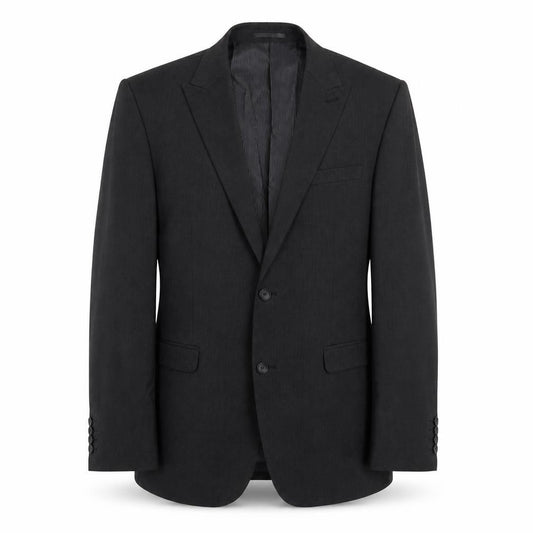 Front view of Next men’s grey polyester jacket suit jacket, size L, regular
