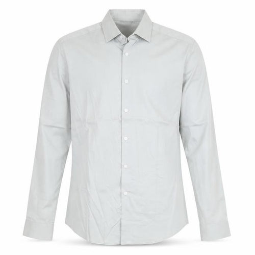 ASOS Mens Grey Cotton Button-Up Size M Collared Button
