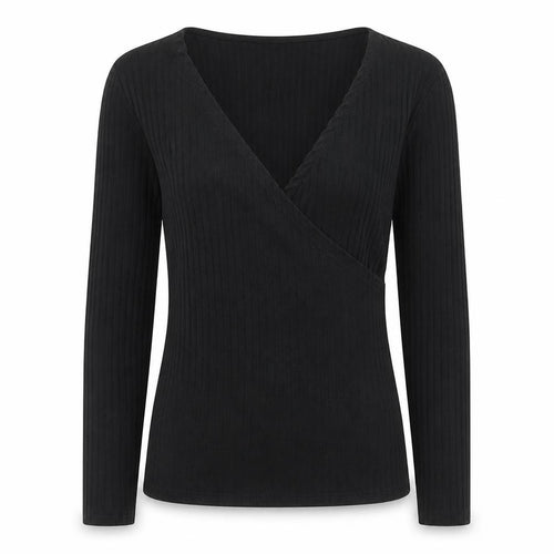 Bershka Womens Black Cotton Basic T-Shirt Size M V-Neck