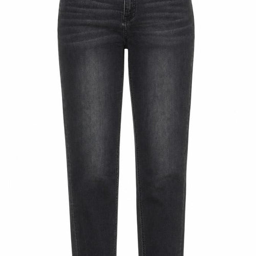 H&M Womens Black Cotton Straight Jeans Size 8 Regular Zip
