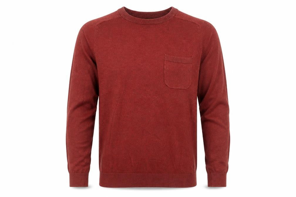 NEXT Mens Red Round Neck Cotton Pullover Jumper Size XS Long Sleeve