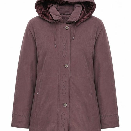 Bonmarché Womens Purple Pea Coat Coat Size S Zip