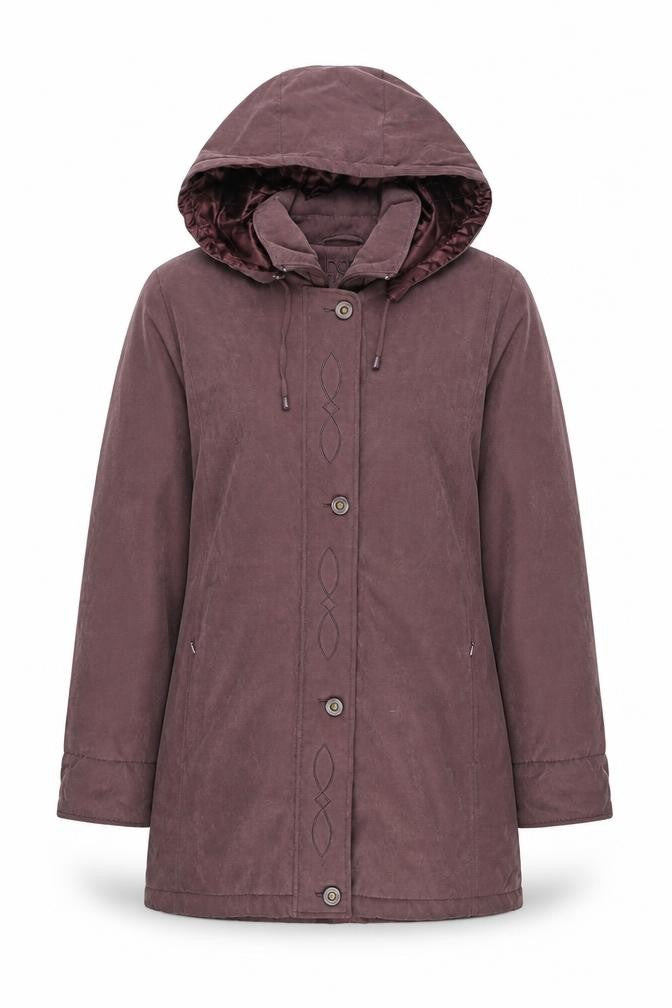 Bonmarché Womens Purple Pea Coat Coat Size S Zip