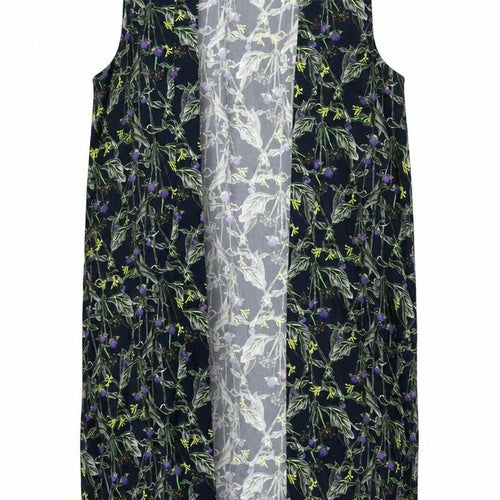 Topshop Womens Blue Geometric Viscose Kimono Blouse Size 10 V-Neck