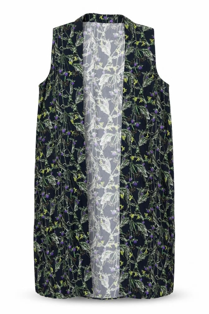 Topshop Womens Blue Geometric Viscose Kimono Blouse Size 10 V-Neck