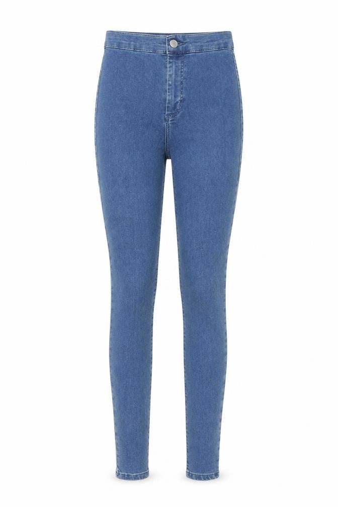 Topshop Womens Blue Cotton Skinny Jeans Size 25 in L32 in Regular Zip