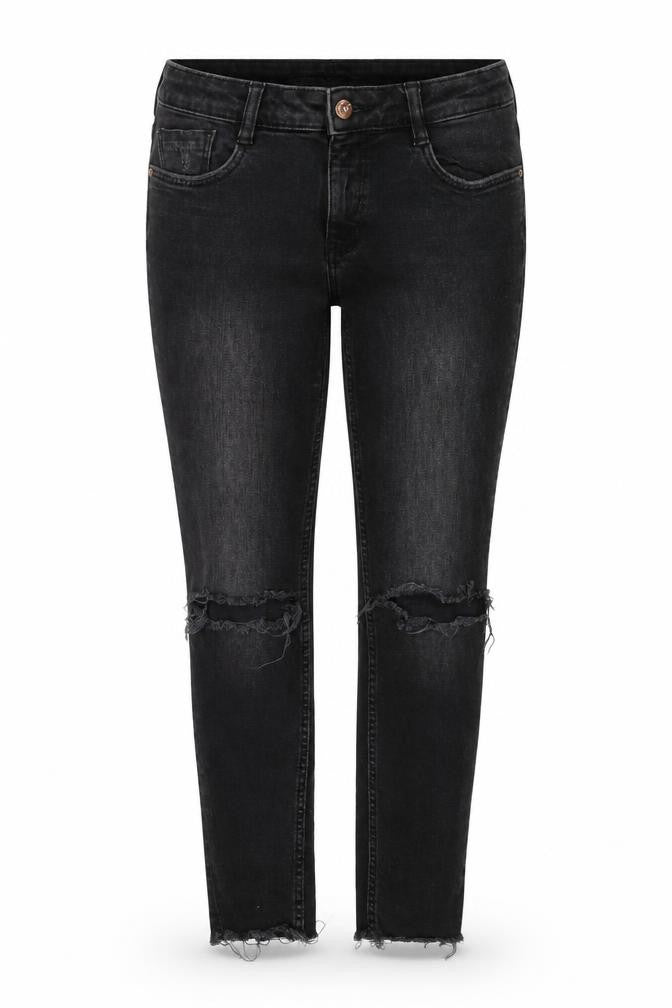 Divided by H&M Womens Black Cotton Skinny Jeans Size 10 Regular Zip