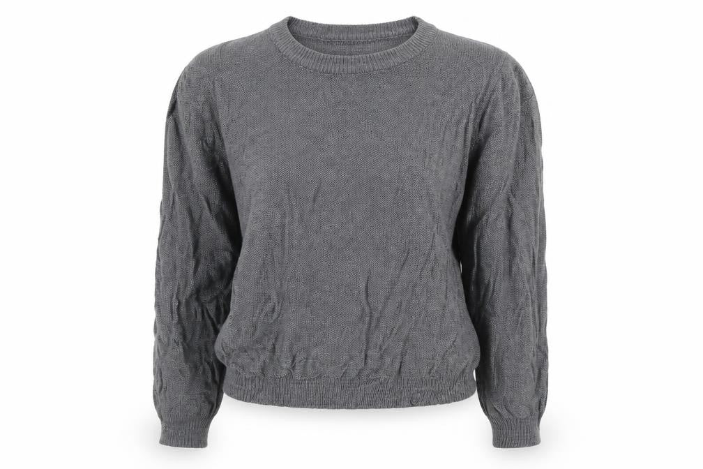 Brave Soul Womens Grey Round Neck Acrylic Pullover Jumper Size XS