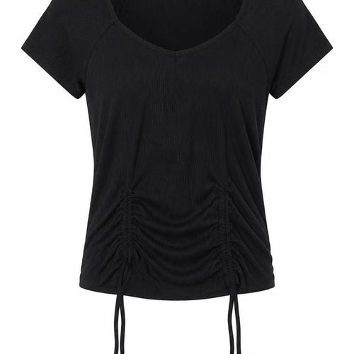 Moral Fiber Womens Black Scoop Neck Viscose Pullover Jumper Size L