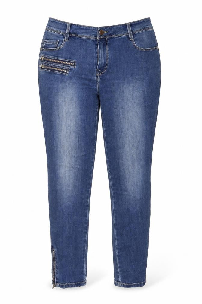 R.edition Womens Blue Cotton Skinny Jeans Size 14 Regular Zip