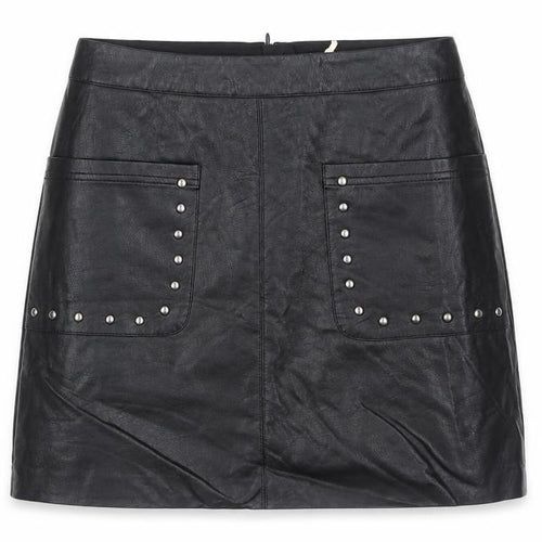Marks and Spencer Womens Black Polyurethane A-Line Skirt Size 10 Zip