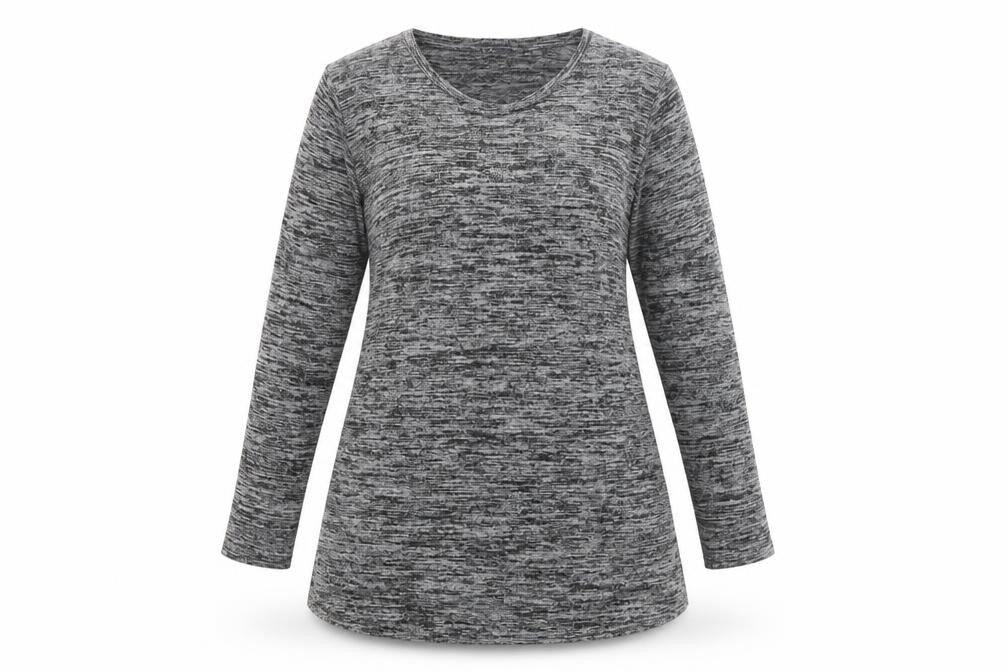 EWM Womens Grey Polyester Jumper Dress Size M Round Neck Pullover