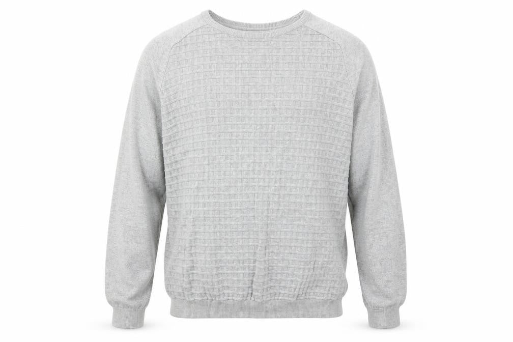 Dissident Mens Grey Round Neck Cotton Pullover Jumper Size 2XL Long Sleeve