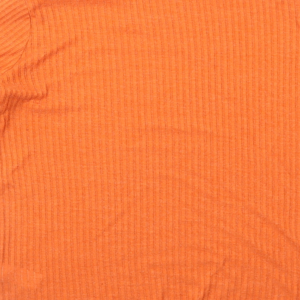 NEXT Womens Orange Roll Neck Viscose Pullover Jumper Size 10 Pullover