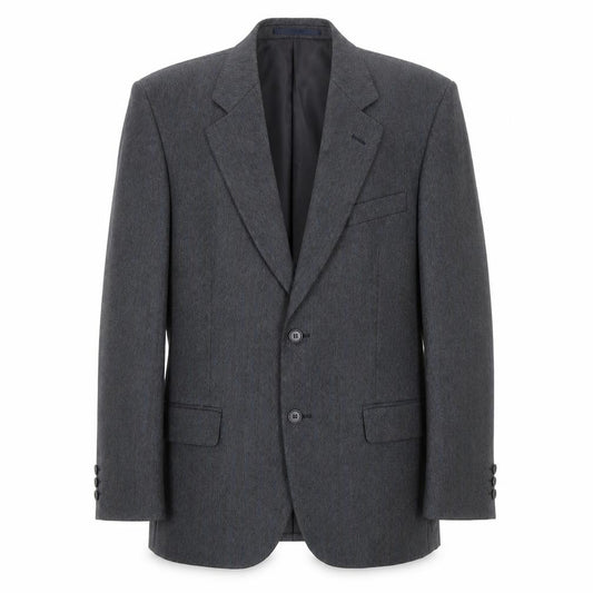 Front view of Greenwoods men’s grey polyester jacket suit jacket, size 38, regular