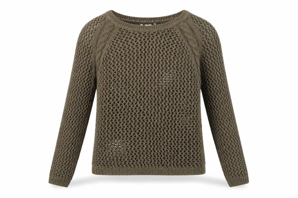 New Look Womens Green Boat Neck Acrylic Pullover Jumper Size 10