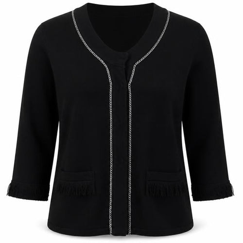 Cyrus Womens Black Scoop Neck Cotton Pullover Jumper Size M