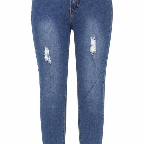 PRETTYLITTLETHING Womens Blue Cotton Skinny Jeans Size 8 Regular Zip
