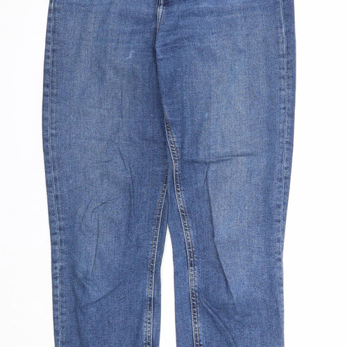 ASOS Womens Blue Cotton Straight Jeans Size 28 in L32 in Regular Zip