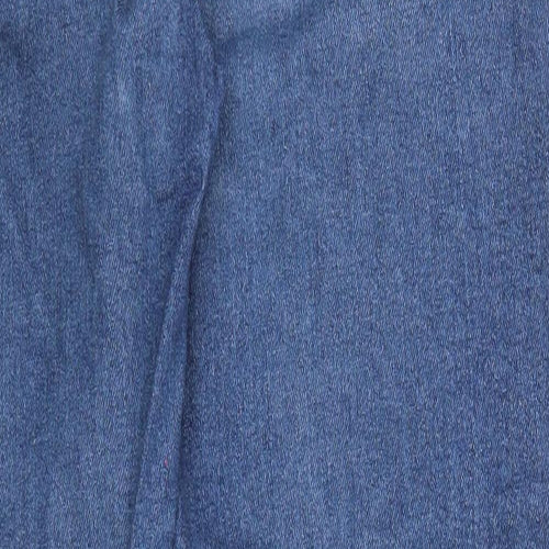ASOS Womens Blue Cotton Straight Jeans Size 28 in L32 in Regular Zip