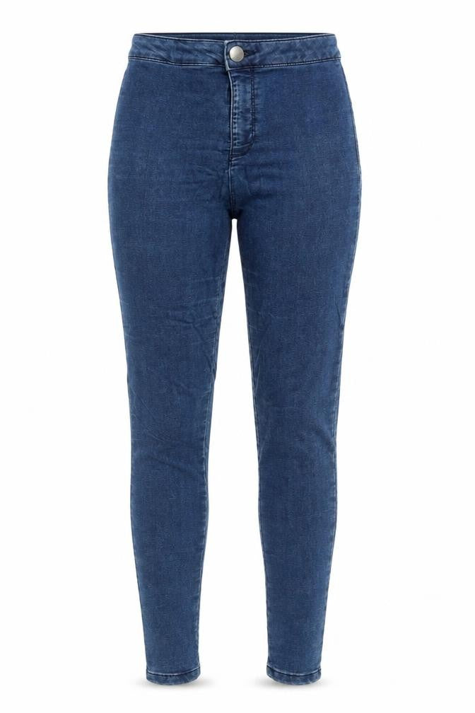 Miss Selfridge Womens Blue Cotton Skinny Jeans Size 6 Regular Zip - Waist 22 inches