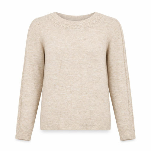 Dorothy Perkins Womens Beige Round Neck Acrylic Pullover Jumper Size 8